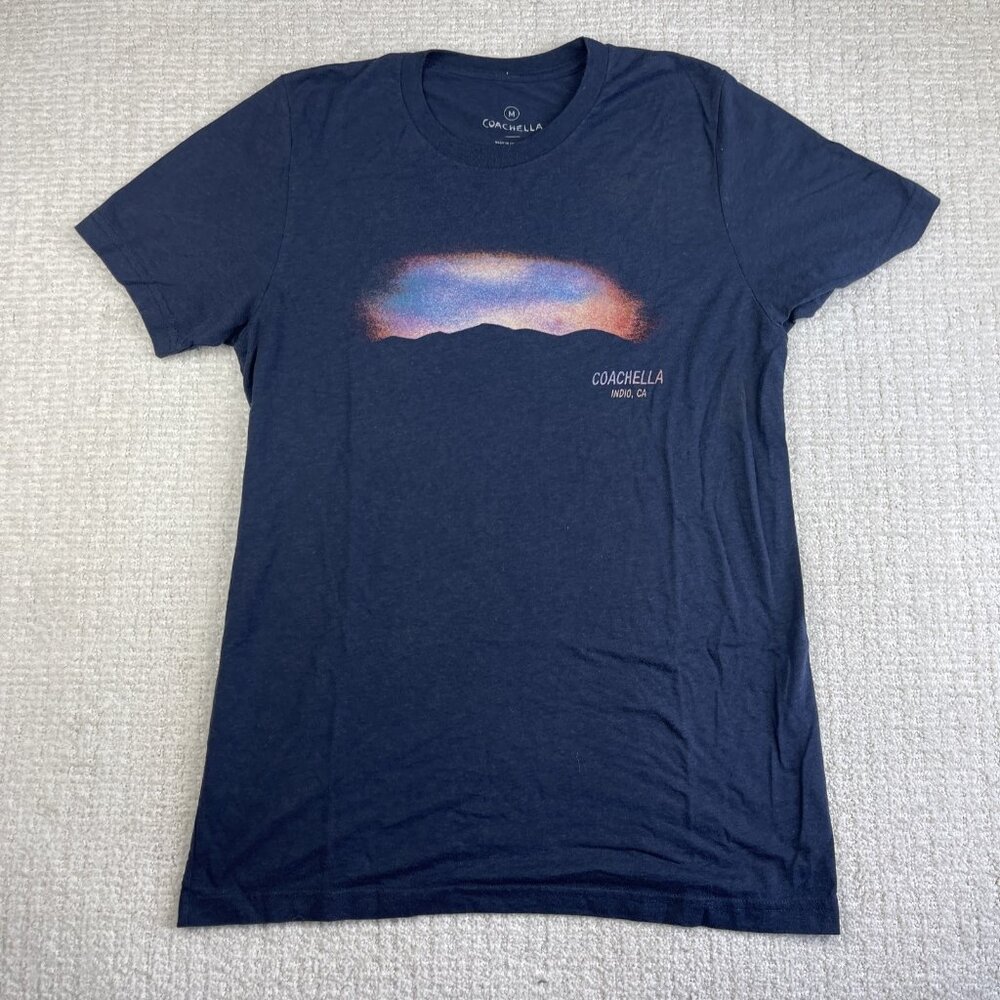 Coachella Blue 2018 Festival Desert Scene T Shirt Tee Top   Mens Size Medium